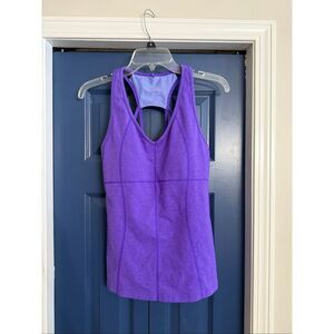 Athleta Equator Running Sports Workout Built-in Bra Tank Purple Size M